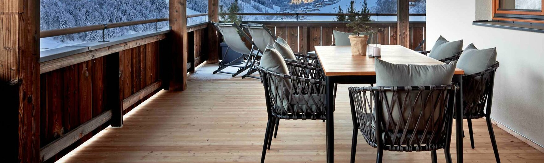 Die Terrasse in den Mei.Berg Appartements