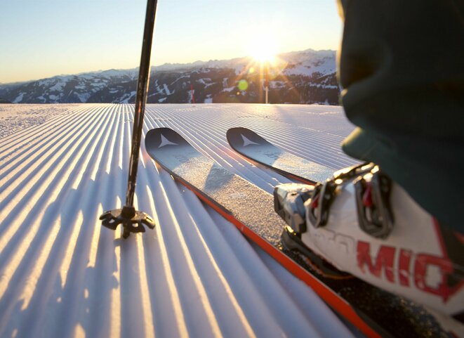 Nahaufnahme Skifahrer